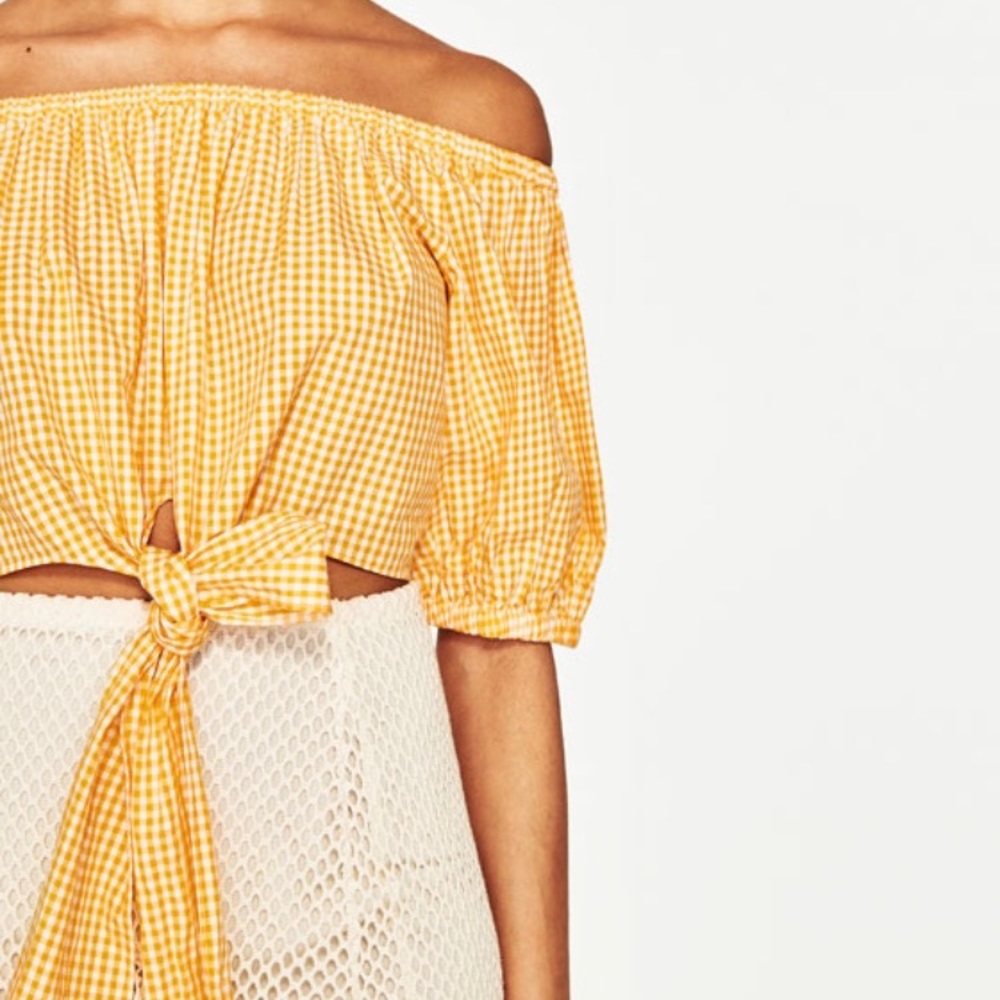 Zara off the shoulder shirt