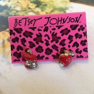 Betsey Johnson Red Apple Stud Earrings Betsey Johnson Red Apple Stud Earrings