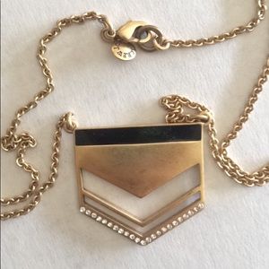 J. Crew Black and Gold Necklace
