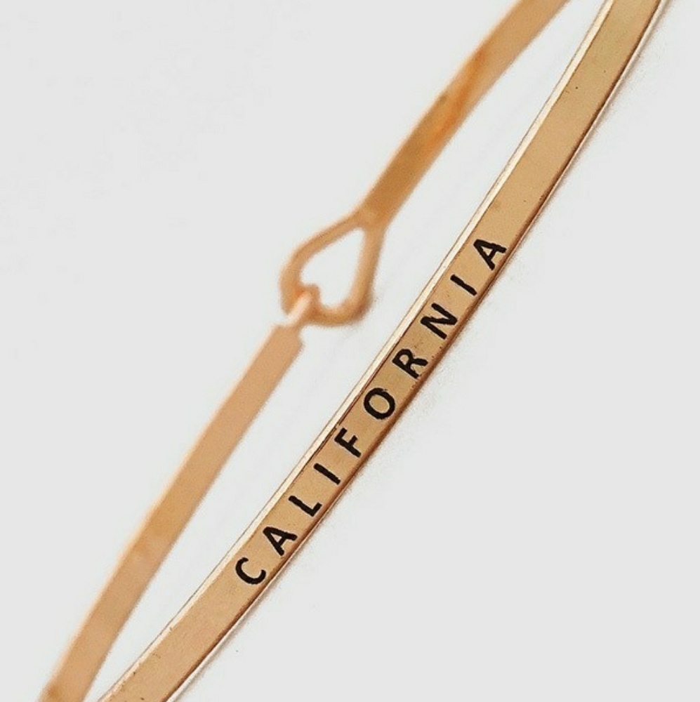 CALIFORNIA stamped Bracelet