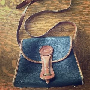 Vintage Dooney & Bourke navy all weather leather