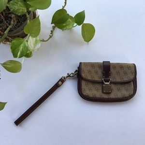Dooney & Bourke Brown Monogrammed Wristlet Dooney & Bourke Brown Monogrammed Wristlet