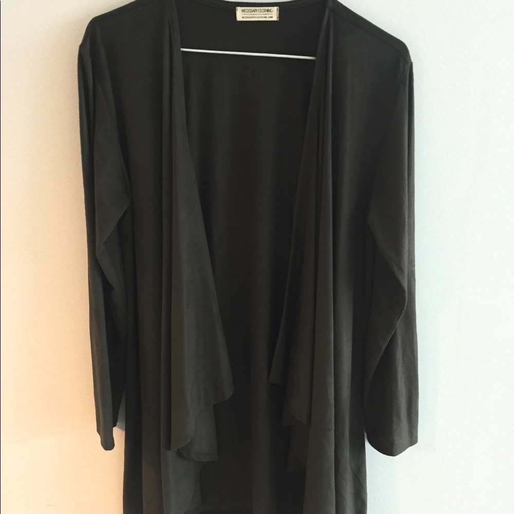 Green Velvet Cardigan