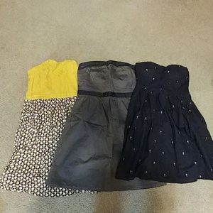 3 strapless dresses
