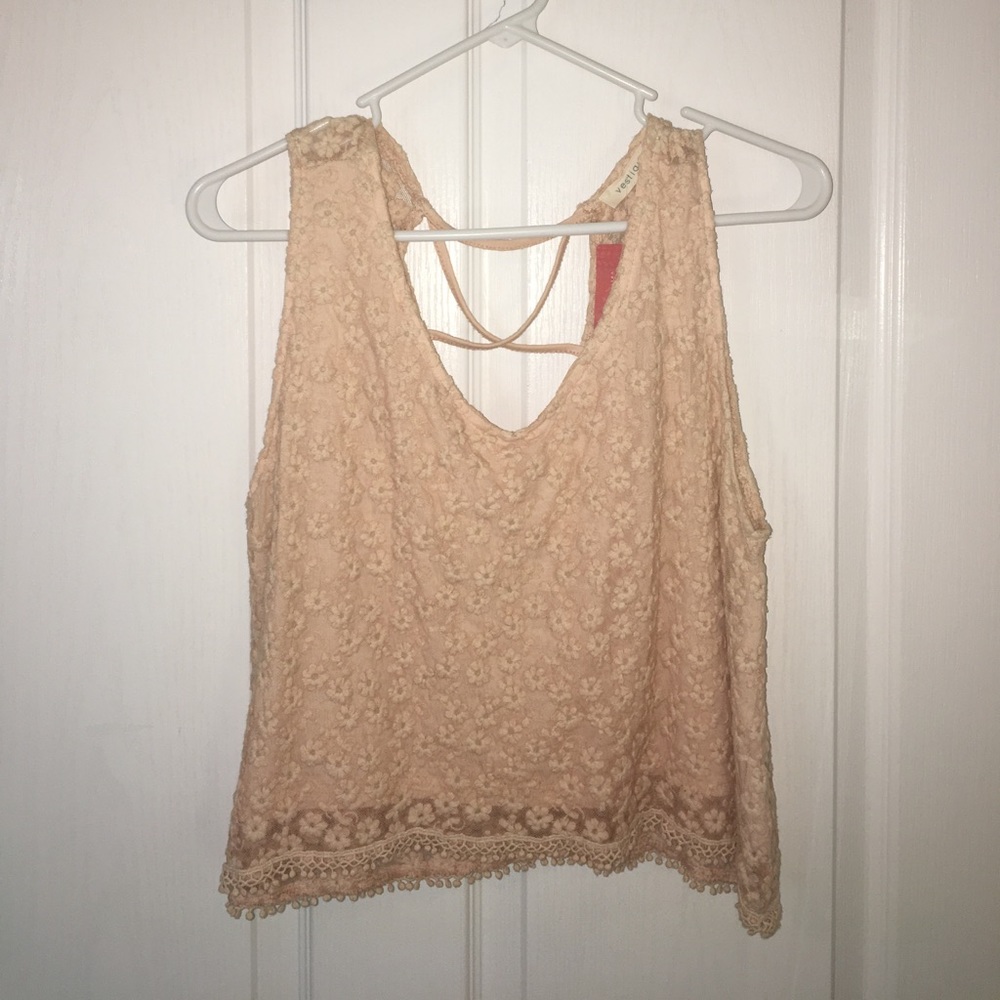 Blush Flower Print Crop Tank