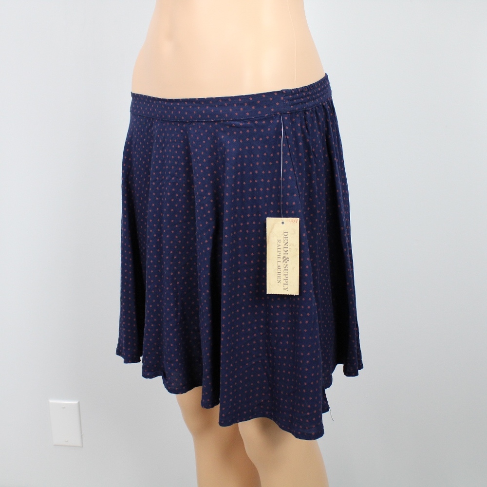 Denim Supply Ralph Lauren Star-Print A-Line Skirt