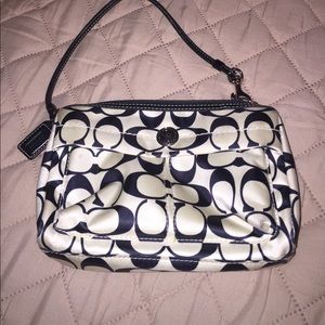 Coach satin wristlet