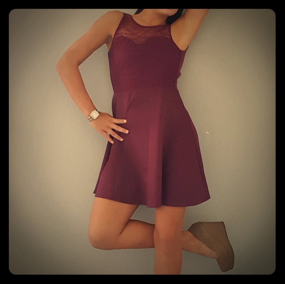 Plum Diveded Dress