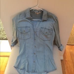 Anthropologie Cloth and Stone chambray button down
