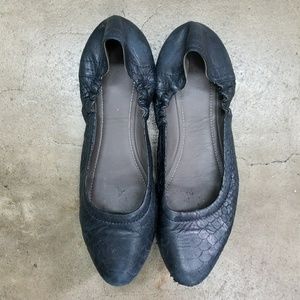 Bally Ballerinas Blue Crocodile Leather Bally Ballerinas Blue Crocodile Leather