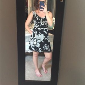 Express Black and White Floral Dress