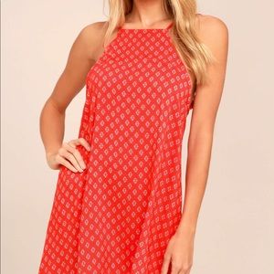 Red summer dress