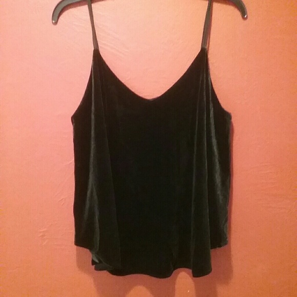 Metaphor Tops - NWT Black Velvet Strappy Tank L or XL Final Price