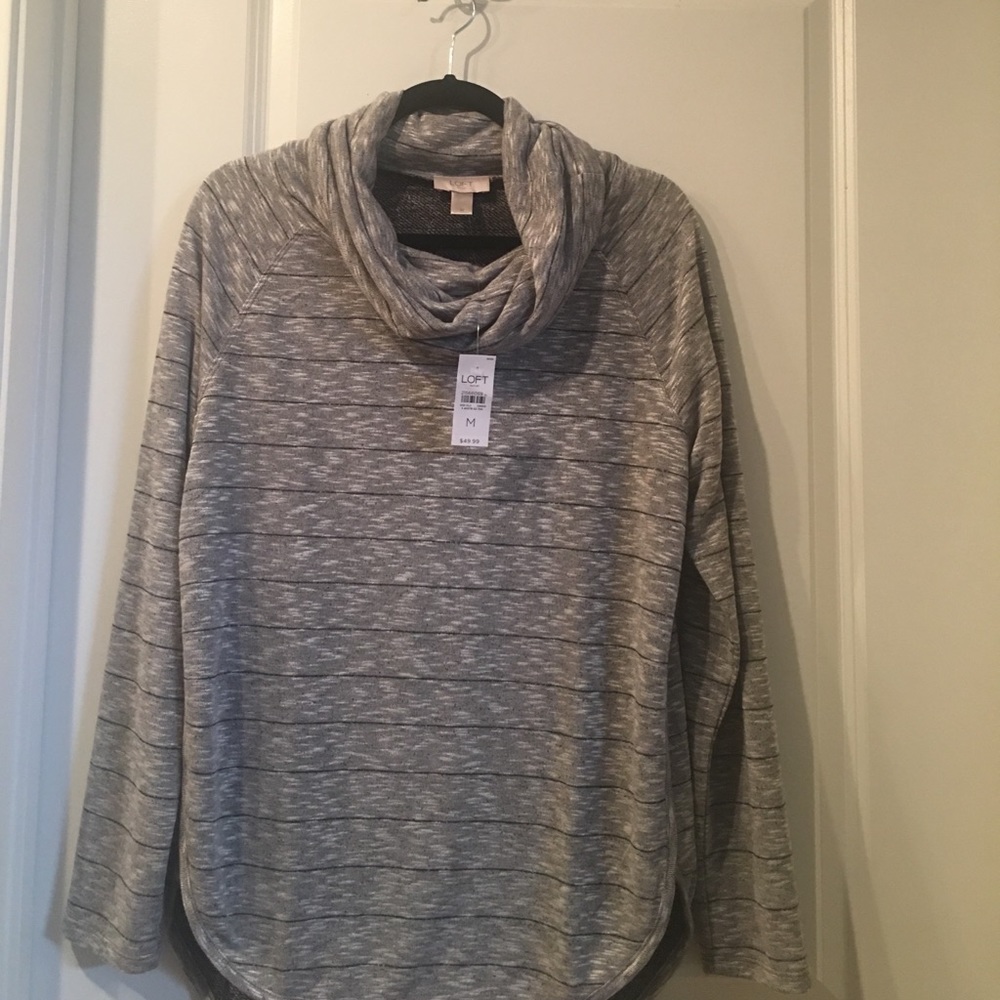 Loft heather grey sweater