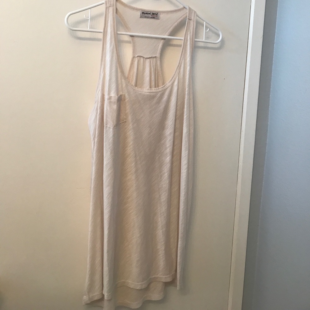 Michael Stars white racer back tank