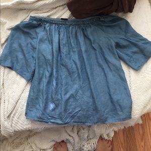 Denim off the shoulder top Denim off the shoulder top