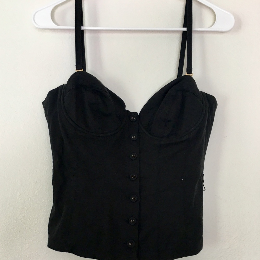 Bebe top with bottom detail