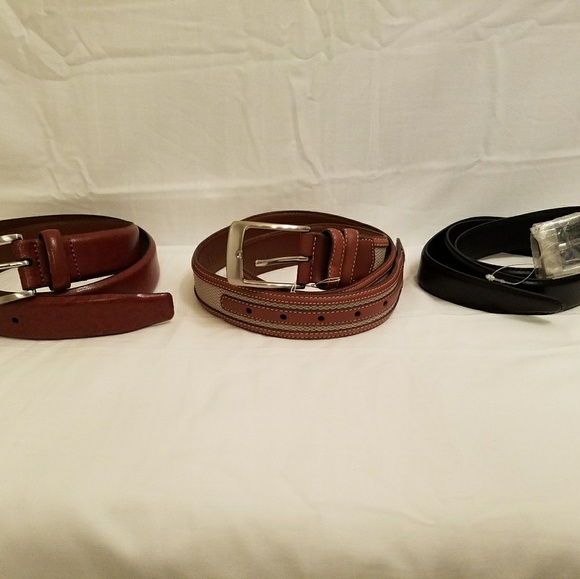 4 Joseph A Bank Genuine Leather Belts size 34 - Picture 7 of 7