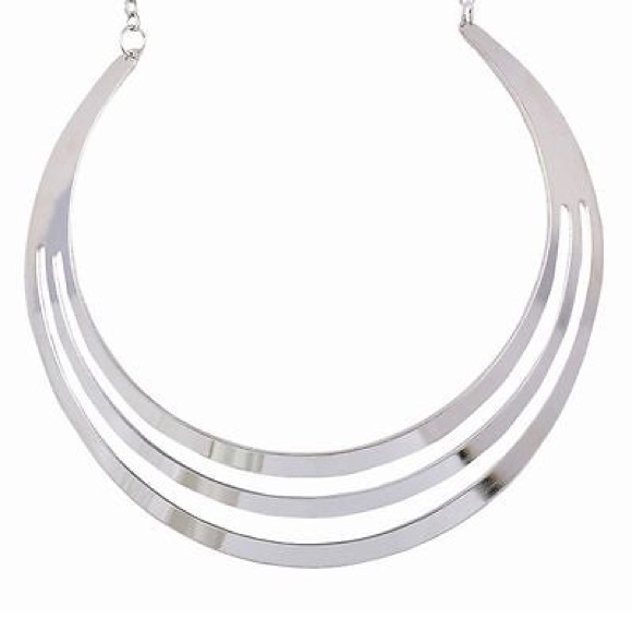 🆑 Silver Collar Necklace - Picture 2 of 3
