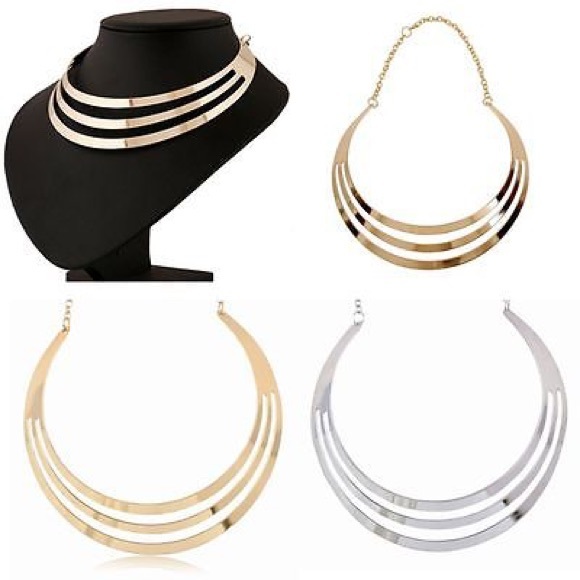 🆑 Silver Collar Necklace - Picture 3 of 3