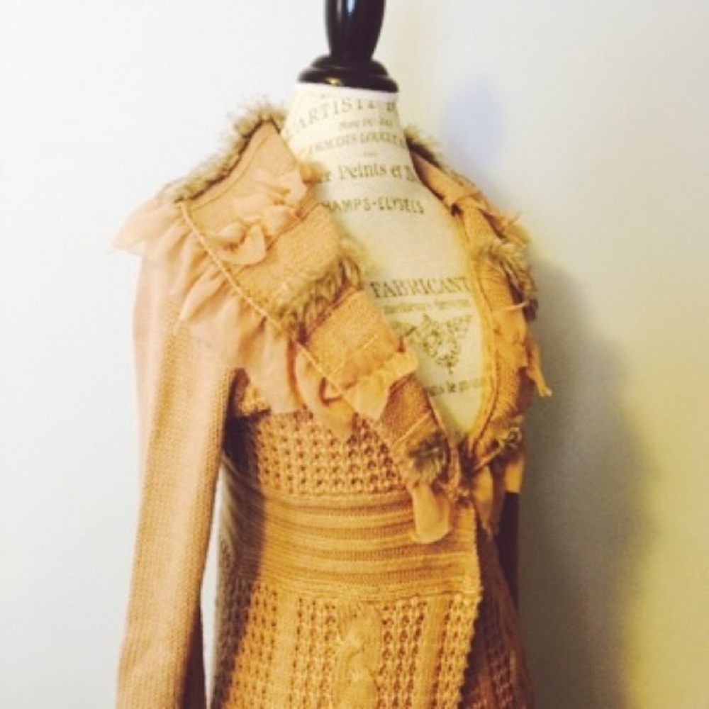 Cupio Fur trimmed cardigan