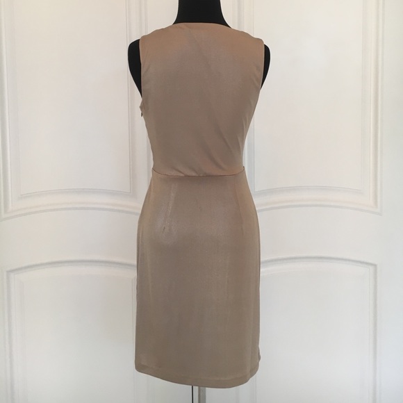 NWOT Boston Proper Shimmer Gold Party Dress - Picture 3 of 3