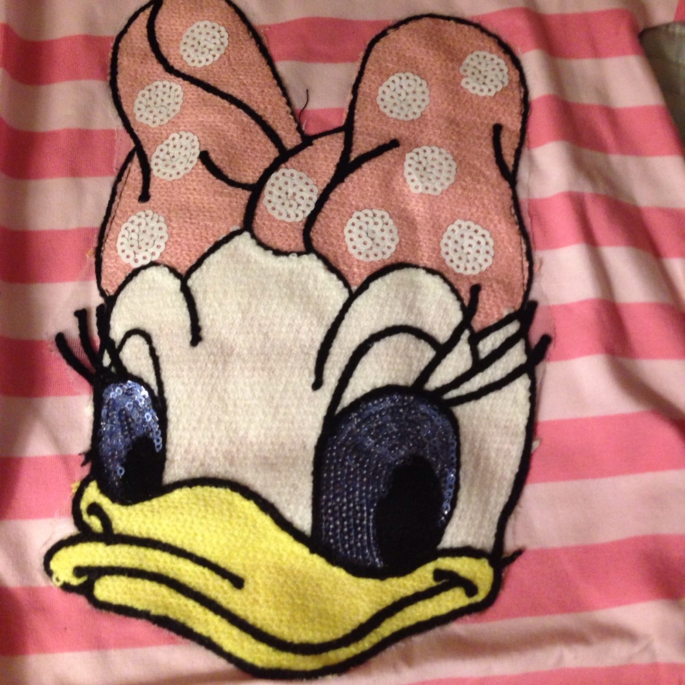 New Sequin Daisy Duck striped tunic/ Dress - Picture 3 of 4