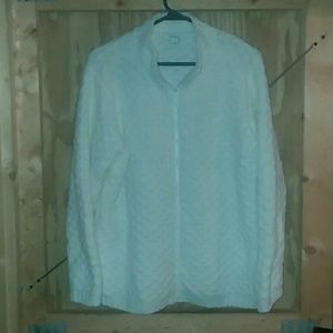 Woman's white cozy jacket