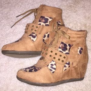 Leopard Sneaker Wedges