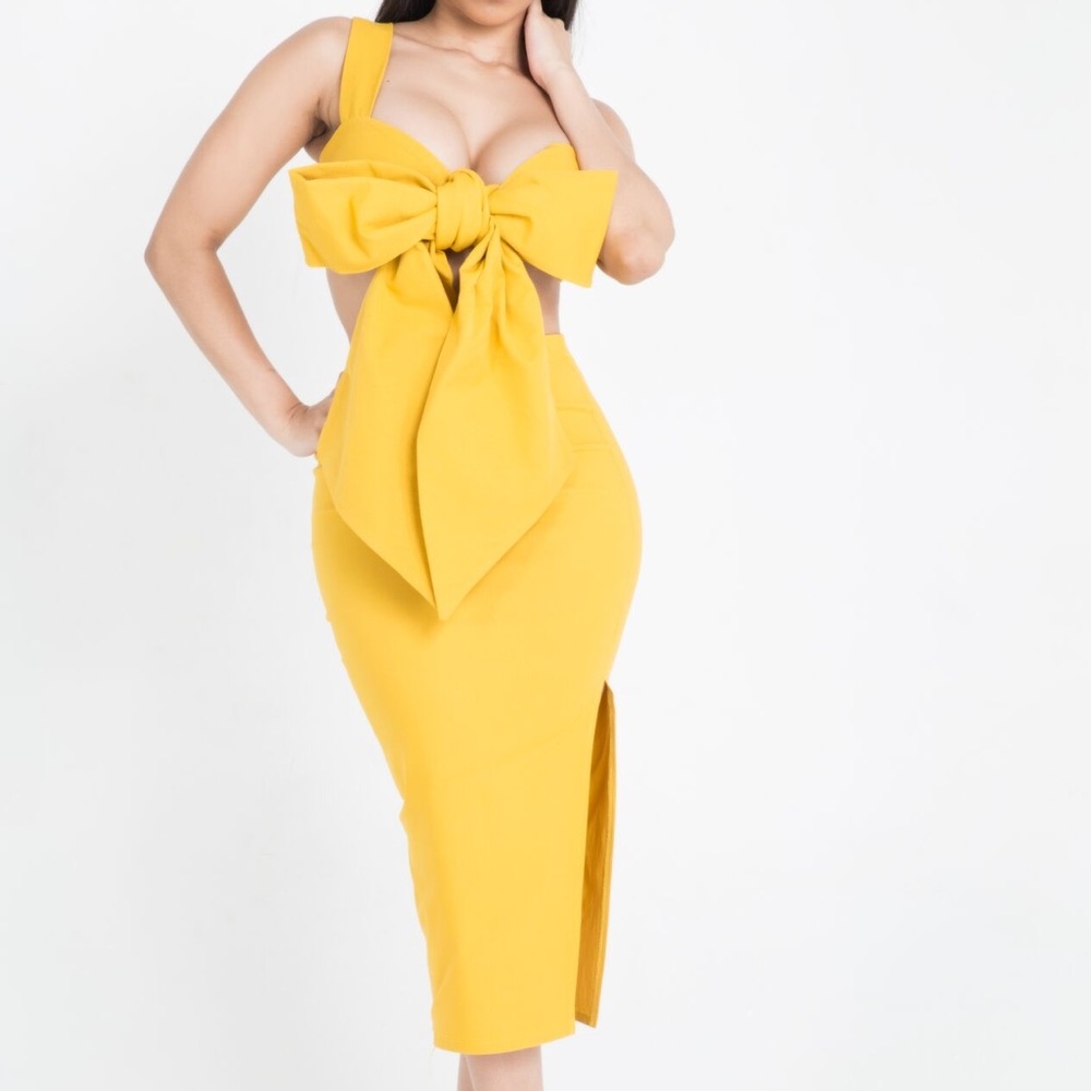 Yellow bow set - Picture 3 of 6