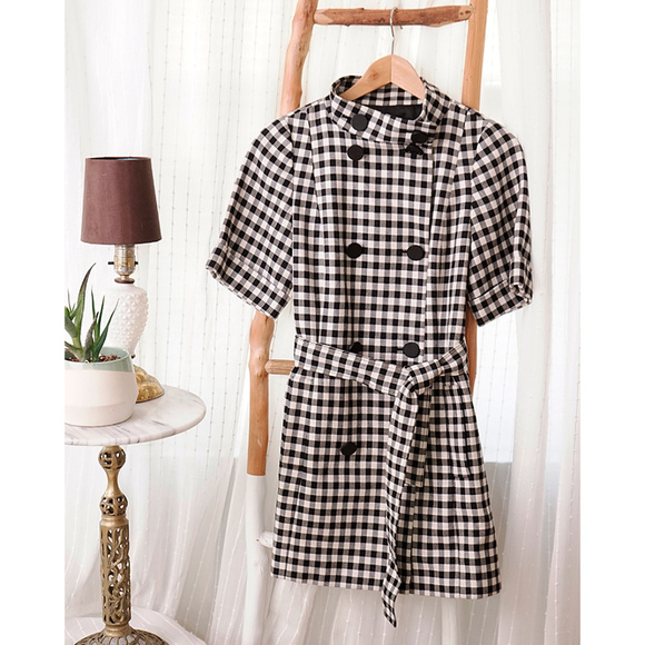 Club Monaco Jackets & Blazers - Checkered Trench Coat