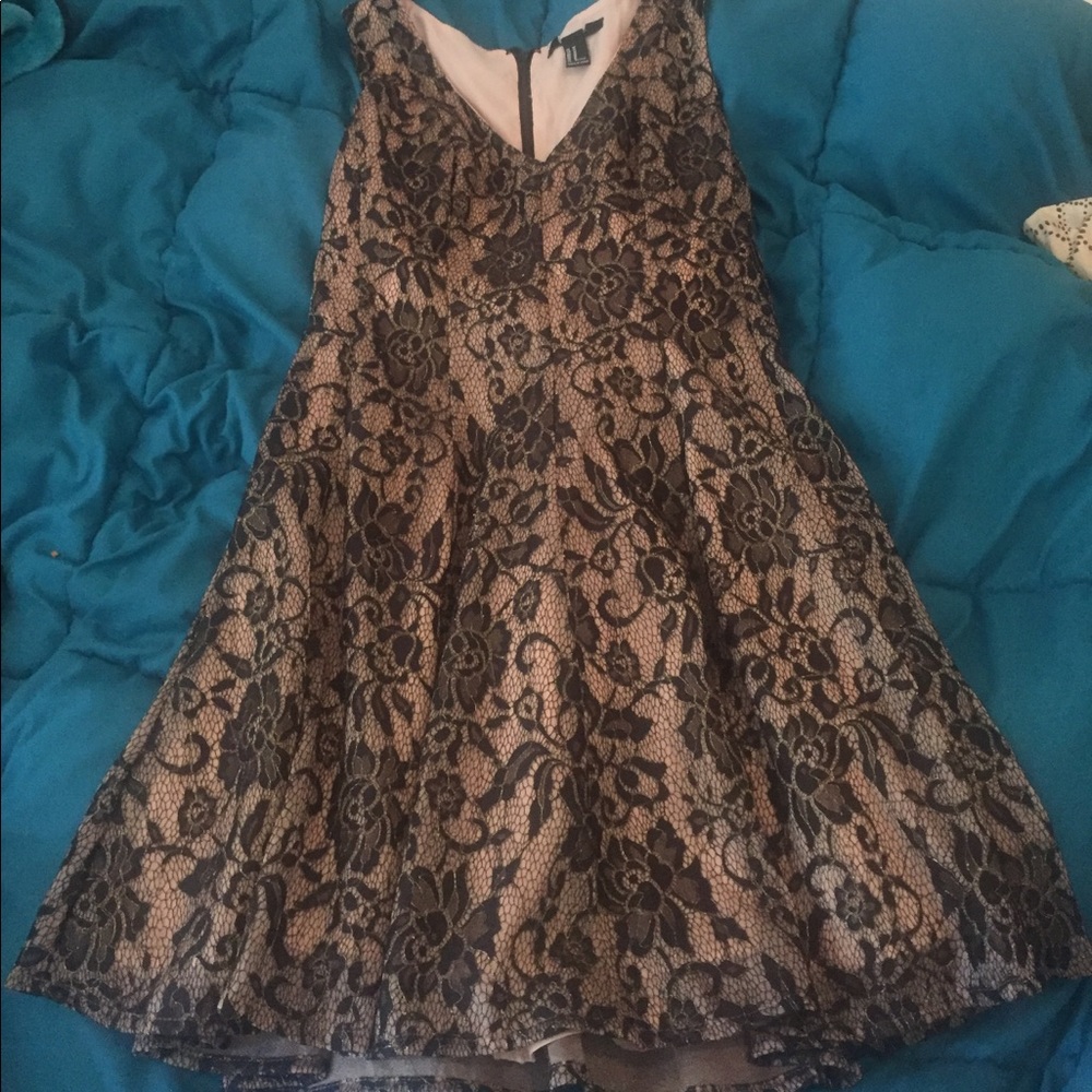 A black and gold dress
