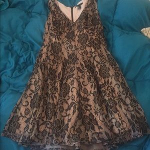 A black and gold dress