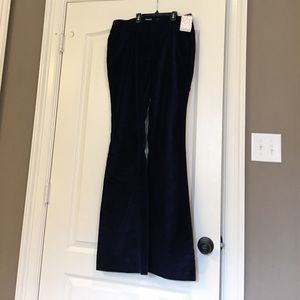 Free people Wide leg royal blue velvet pants