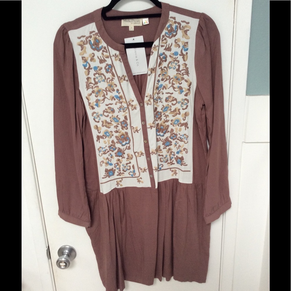 Long Sleeve Embroidered Dress