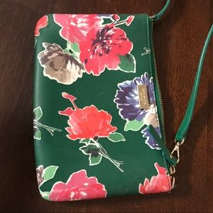 Kate Spade clutch!! Green floral print