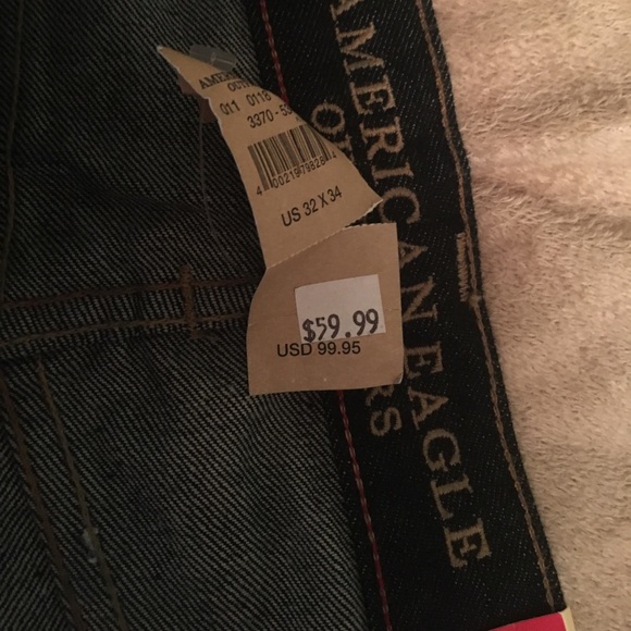 American Eagle slim straight 32/34 dark Jeans - Picture 2 of 4