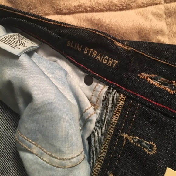 American Eagle slim straight 32/34 dark Jeans - Picture 3 of 4