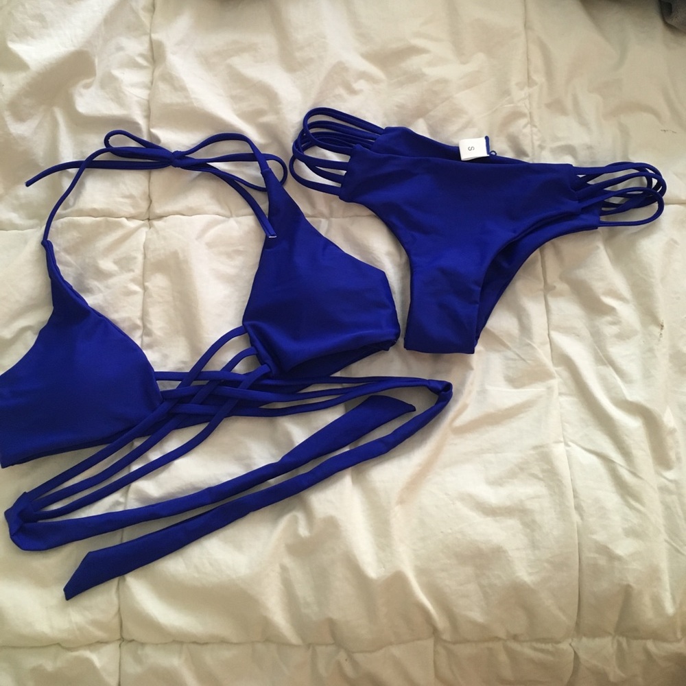 Blue bikini