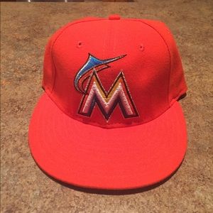 Orange Miami Marlins hat