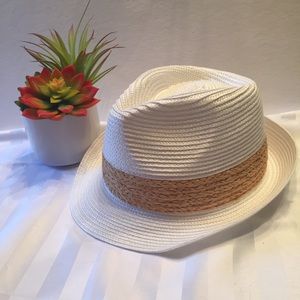Magid white and straw fedora