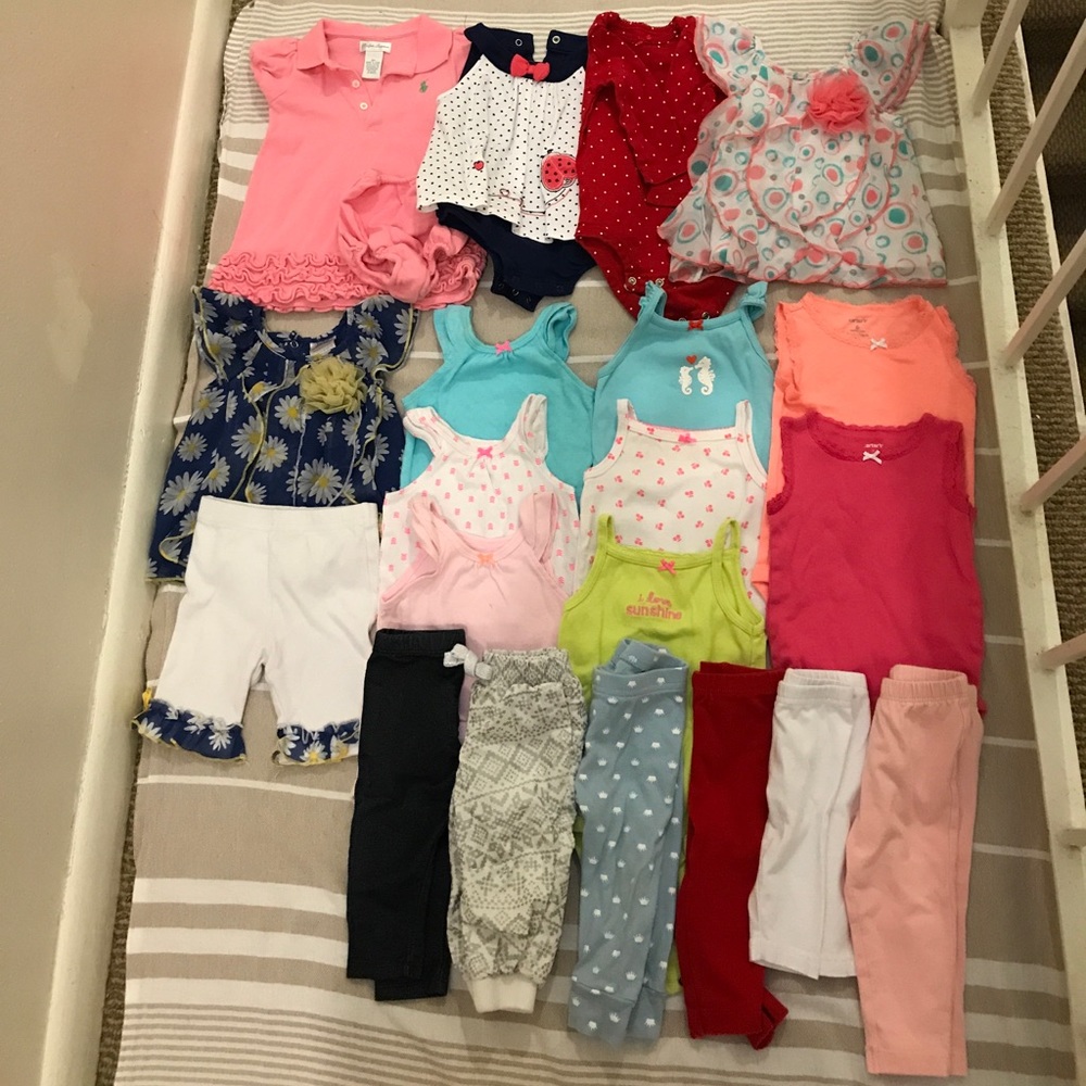 Lot of 19 baby girl clothes