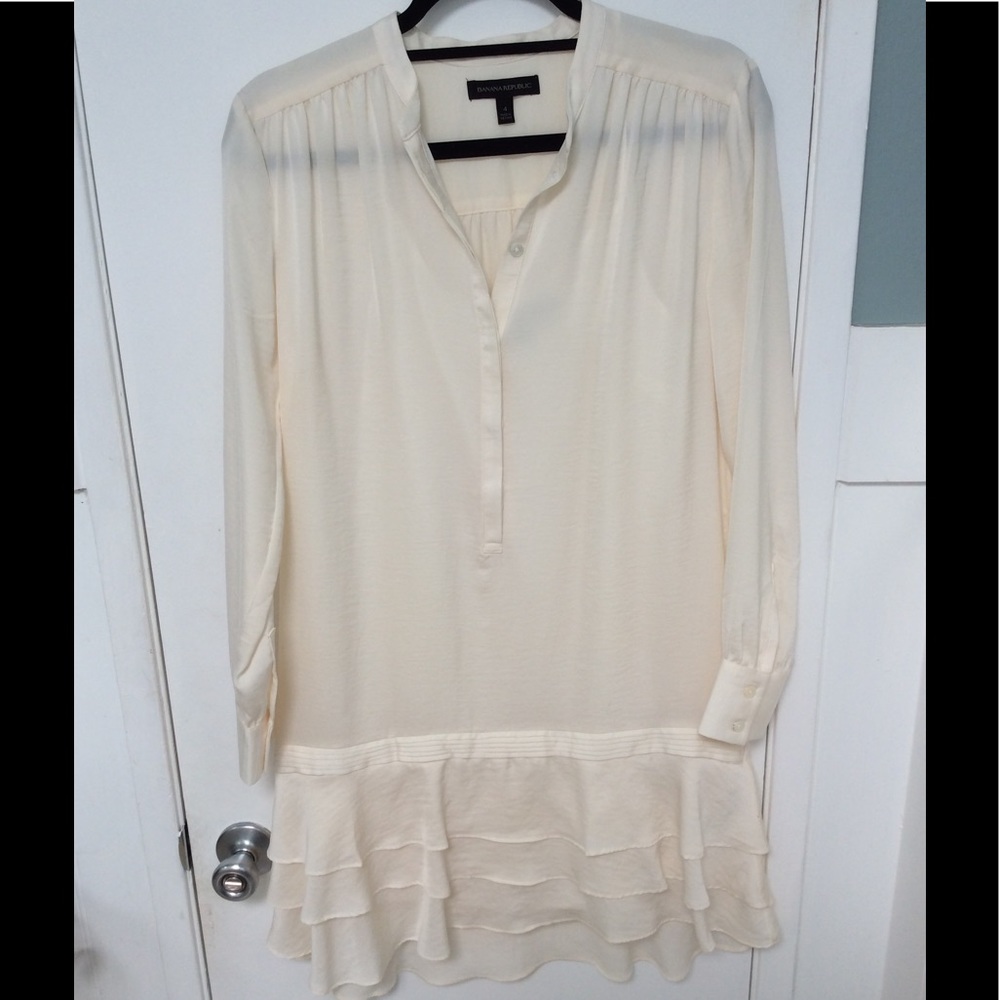 Beautiful Cream Drop Waist Dress