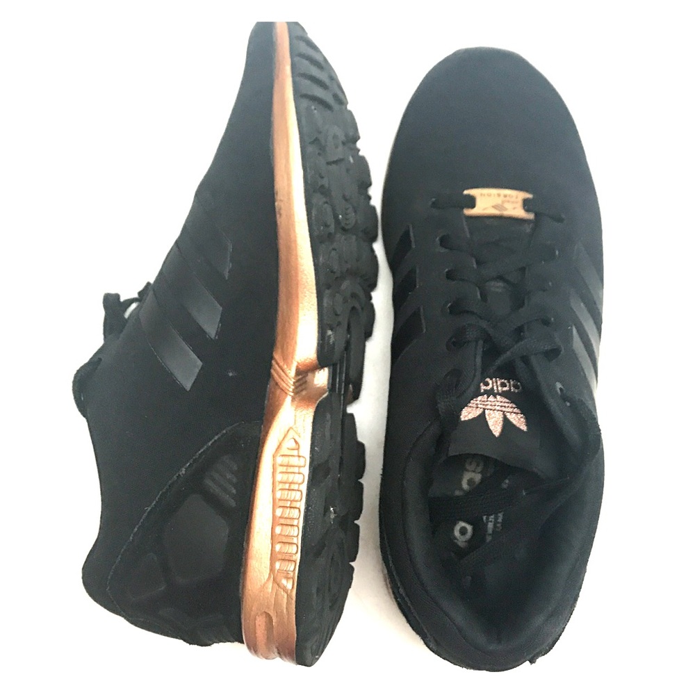 Adidas ZX Flux black copper/rose gold size 8