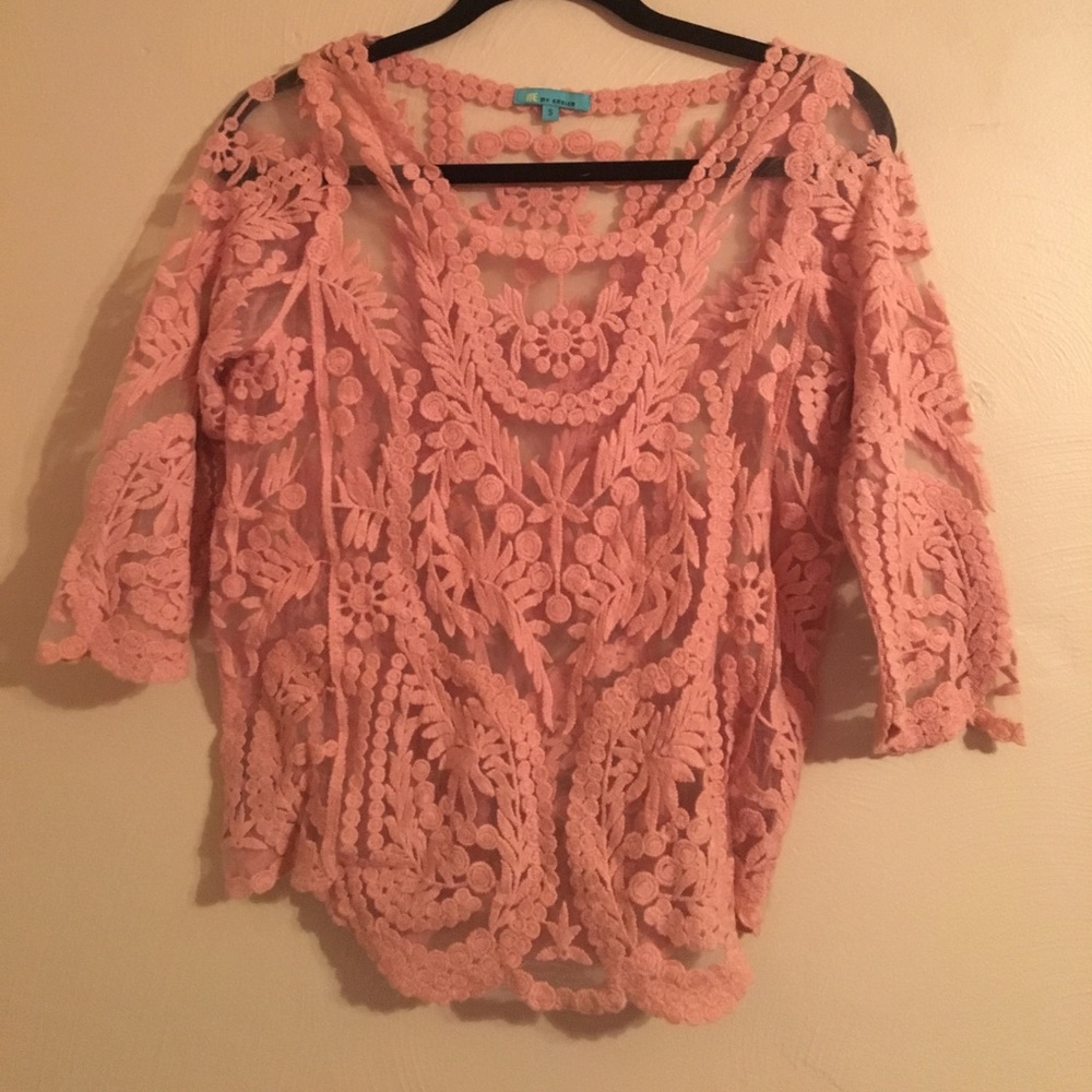 Pink crochet top