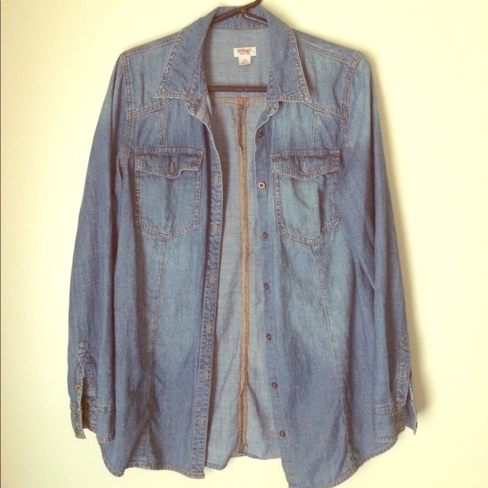 Mossimo jean jacket denim button up