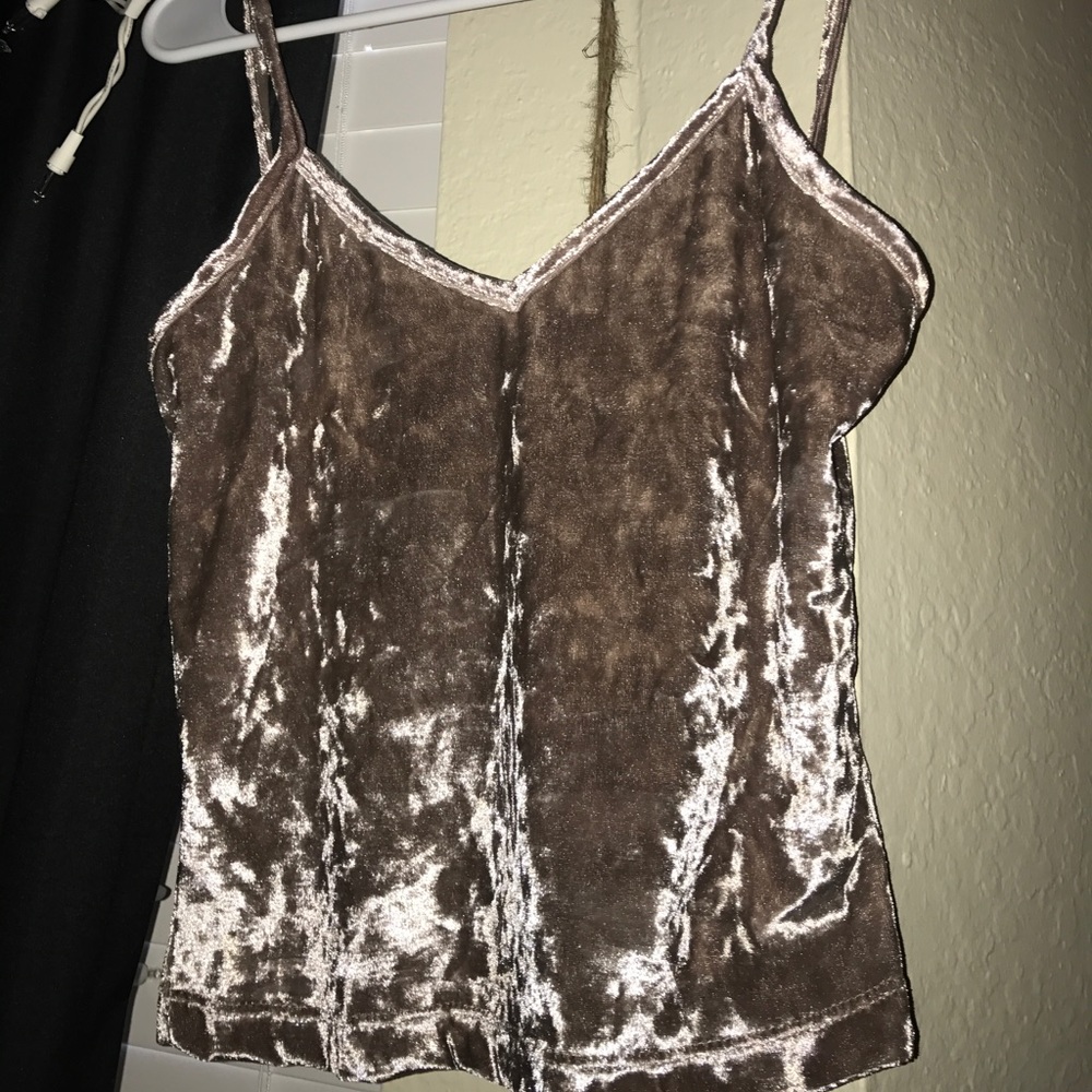 Light pink velvet tank