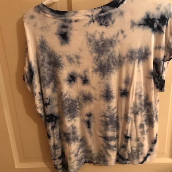 Blue and white tie dye top - Picture 2 of 2