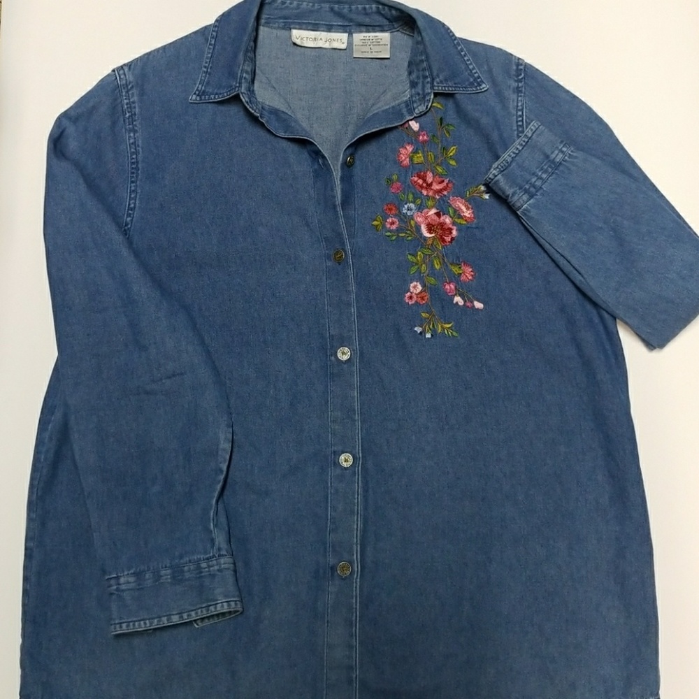Denim Shirt Size Large Victoria Jones