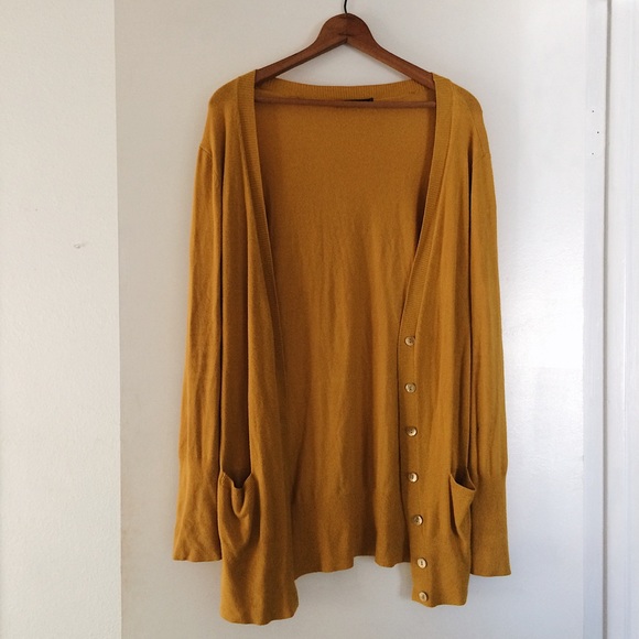 Sweaters - Mustard Yellow Cardigan